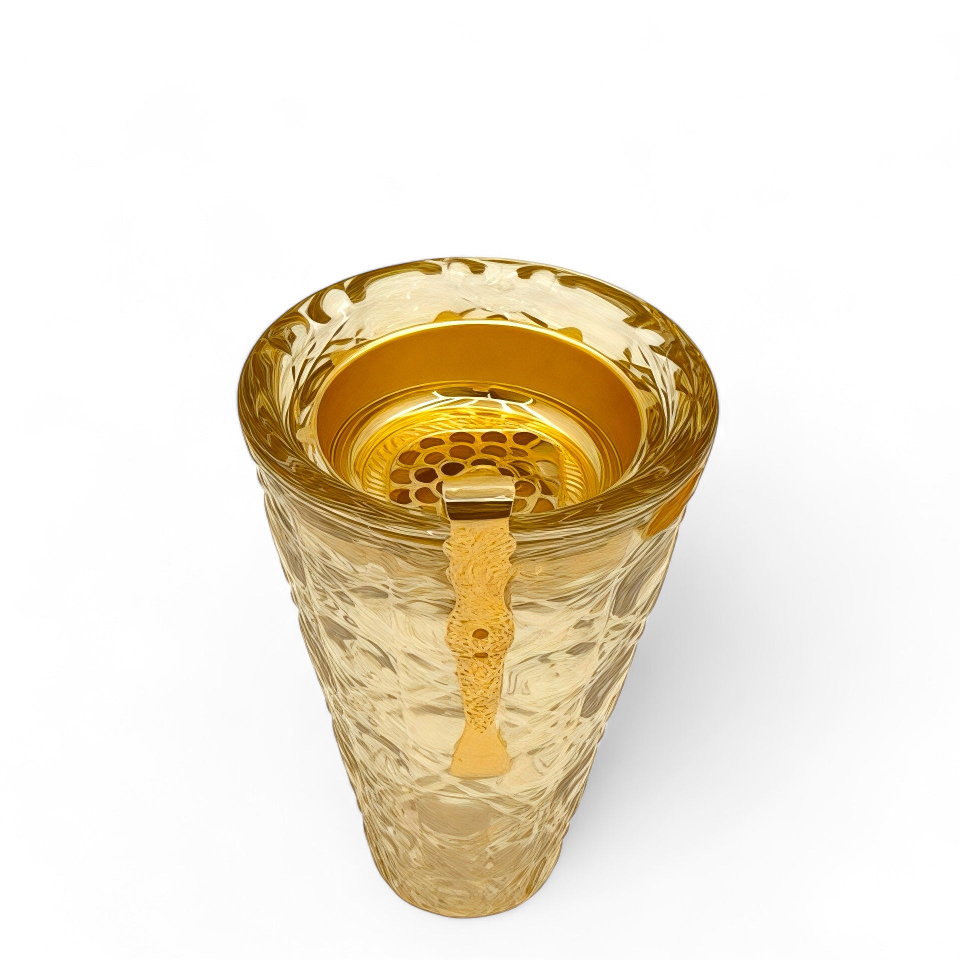 Set of Elegant Glass Incense Burners with Gold Accents - Mawaeen