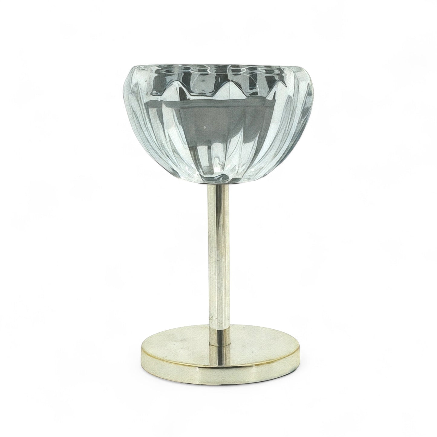 Modern Crystal Incense Burner with Silver Base