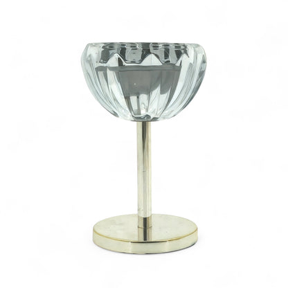 Modern Crystal Incense Burner with Silver Base