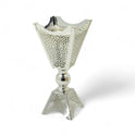 Elegant Silver Floral Burner - Mawaeen