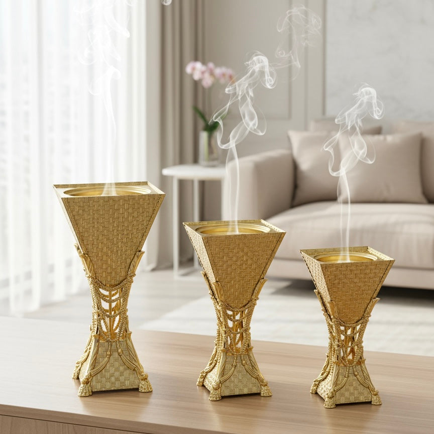 Golden Medium Incense Burner – ( M )