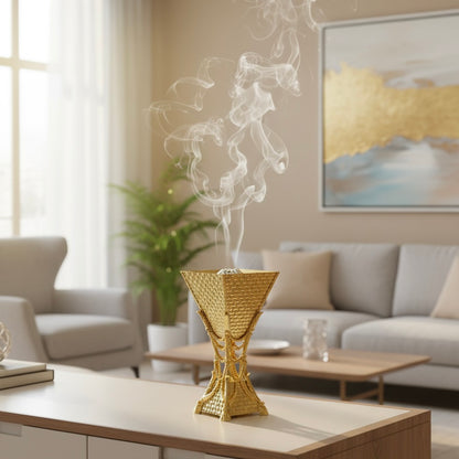 Golden Medium Incense Burner – ( M )