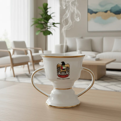 UAE Emblem Small Incense Burner – Golden Details (S)