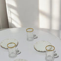 6-Piece Elegant Estikan Cup Set for Serving Arabic Coffee or Tea