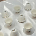 12-Piece Elegant Floral Cawa Cup Set for Serving Arabic Coffee