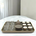 20-Piece Elegant Arabic Coffee & Tea Serving Set with Gold Accents