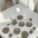 20-Piece Elegant Arabic Coffee & Tea Serving Set with Gold Accents