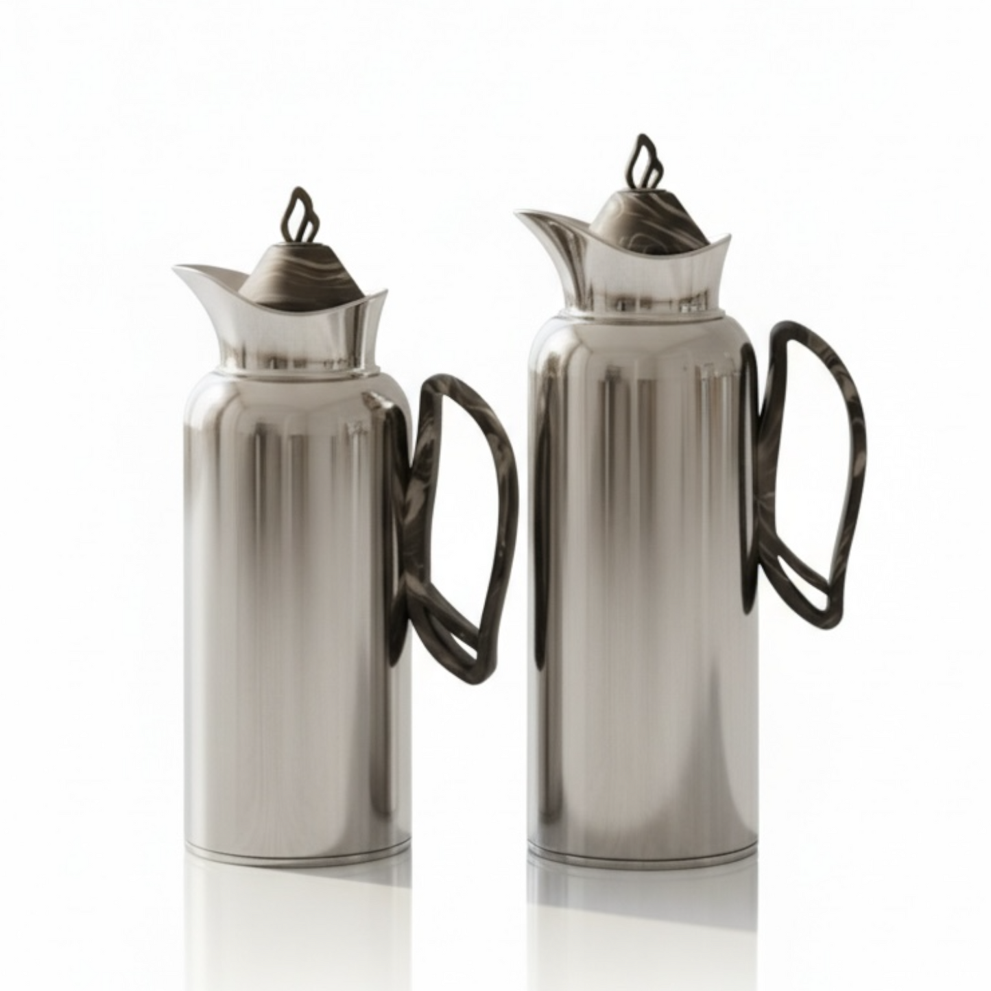 ZOLTEN Dallah Set – 0.7L & 1L - Marble Silver - Mawaeen