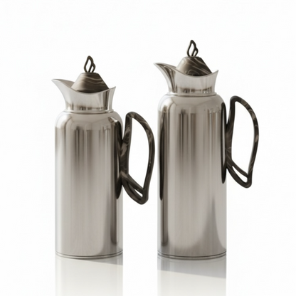 ZOLTEN Dallah Set – 0.7L & 1L - Marble Silver - Mawaeen