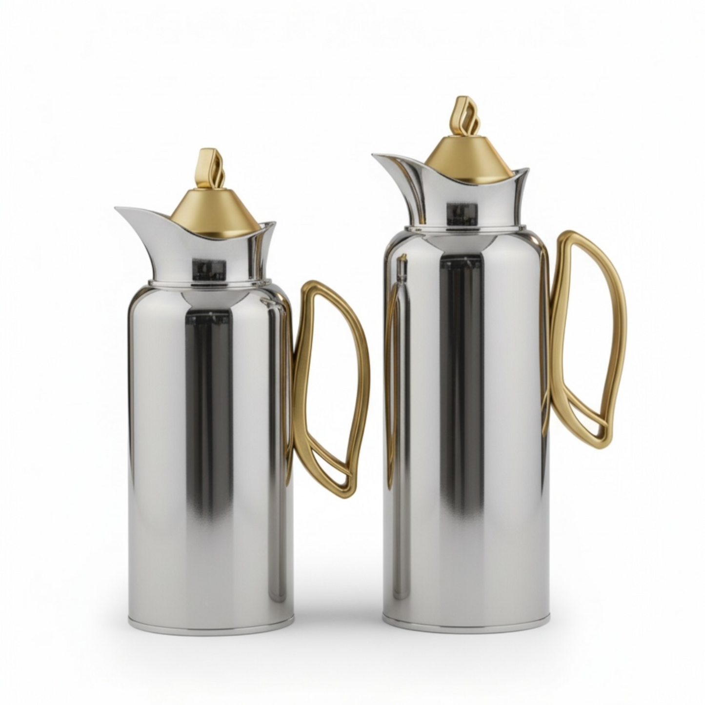 ZOLTEN Dallah Set – 0.7L & 1L - Gold Silver - Mawaeen