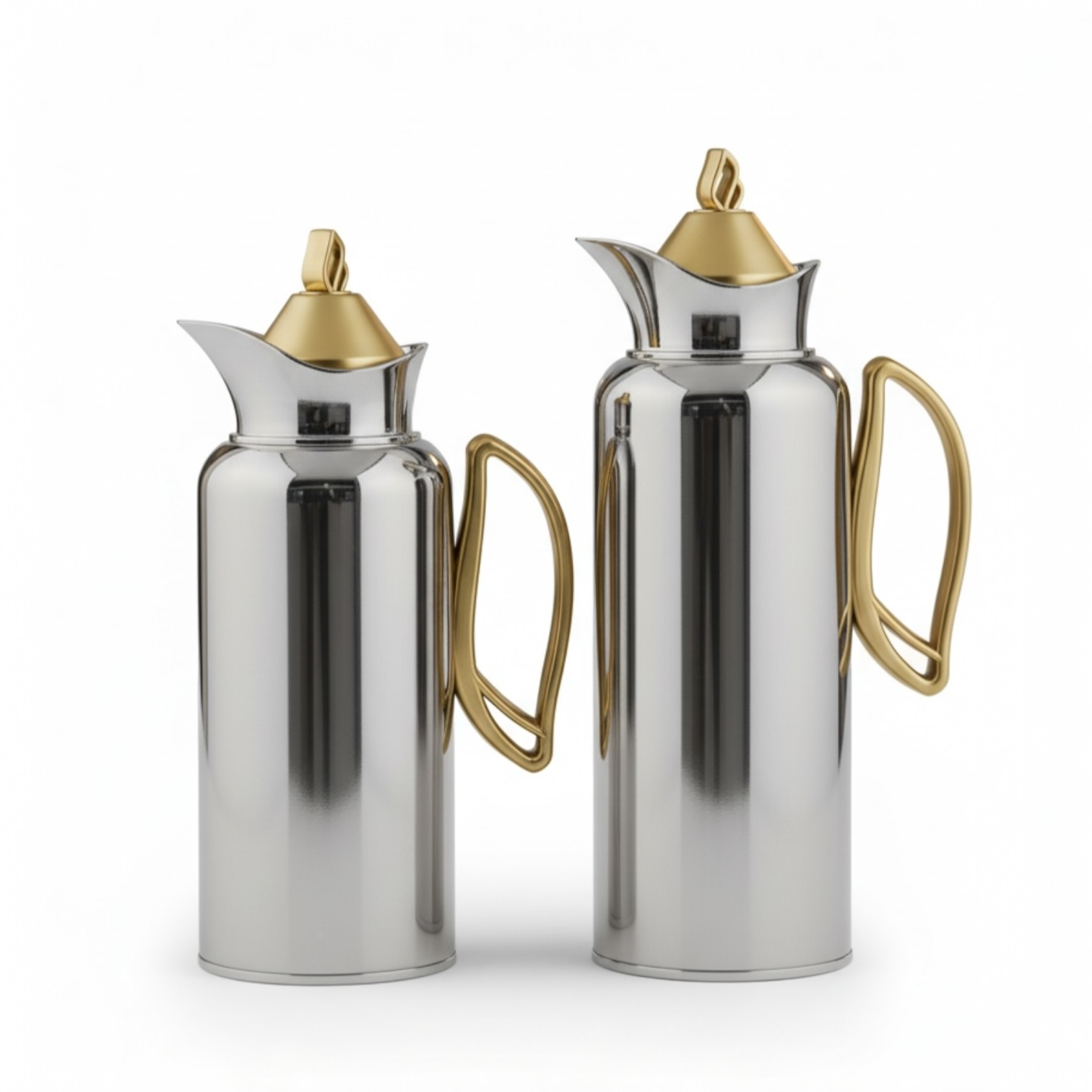 ZOLTEN Dallah Set – 0.7L & 1L - Gold Silver - Mawaeen