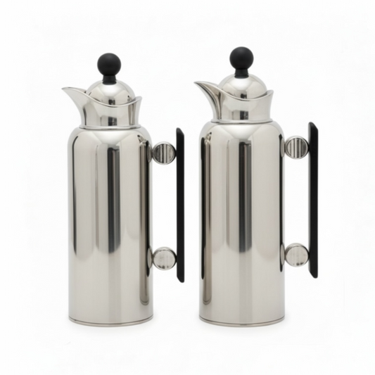 ZOLTEN Dallah Set – 0.7L & 1L - Silver Marble - Mawaeen