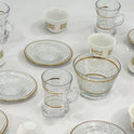 19-Piece Elegant Arabic Coffee & Tea Serving Set with Gold Accents