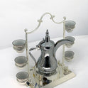 Elegant Arabian Coffee Serving Set - Silver
