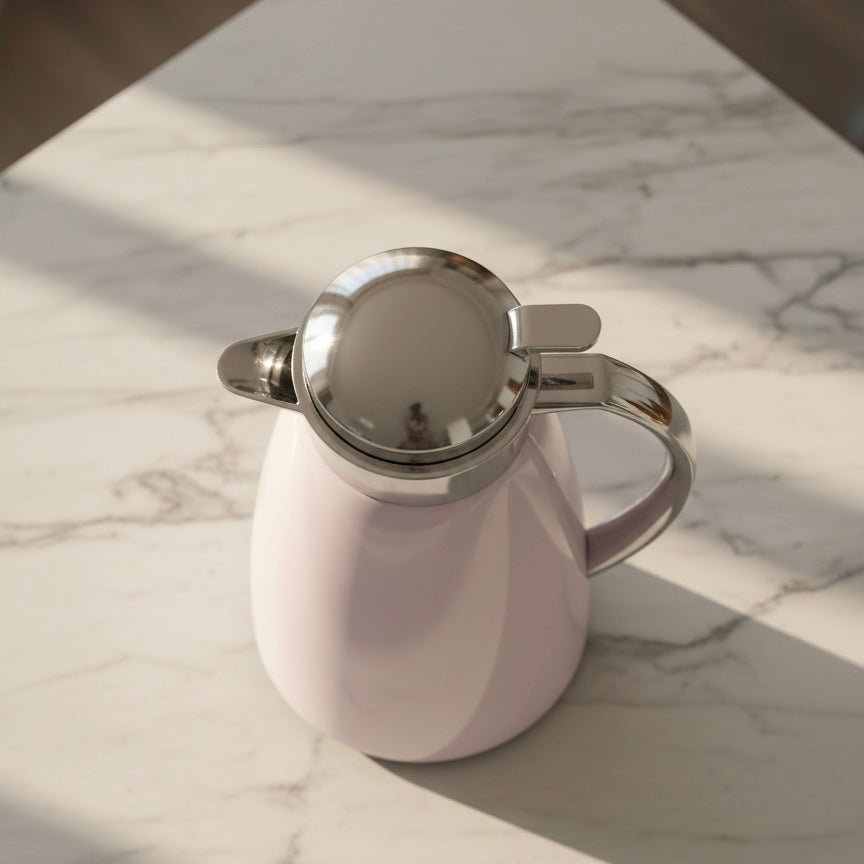 Emsa Premium pastel rose & silver Thermal Coffee Flask – 1L