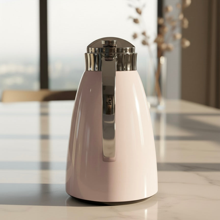 Emsa Premium pastel rose & silver Thermal Coffee Flask – 1L