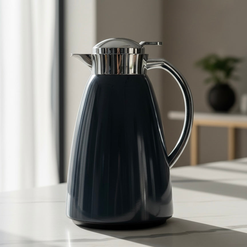 Emsa Premium Blue & Silver Thermal Coffee Flask – 1L