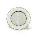 Elegant 24-piece ceramic dinnerware set with engraved decorative ornament