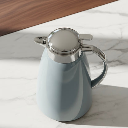 Emsa Premium pastel blue & Silver Thermal Coffee Flask – 1L