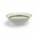 Elegant 24-piece ceramic dinnerware set with engraved decorative ornament