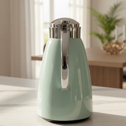 Emsa Premium pastel Green & silver Thermal Coffee Flask – 1L