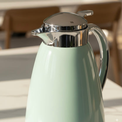 Emsa Premium pastel Green & silver Thermal Coffee Flask – 1L