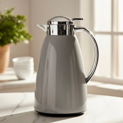 Emsa Premium Light Gray & silver Thermal Coffee Flask – 1L