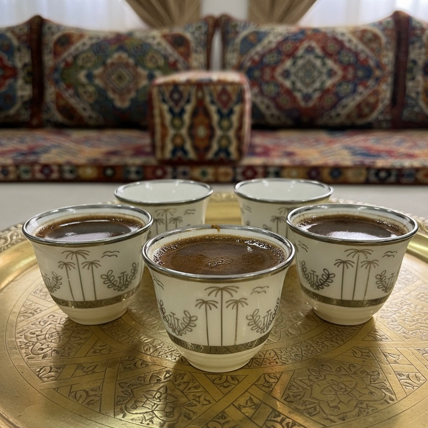 Cawa Arabic Coffee Cups Set S/Line – 12 Pieces (120cc)