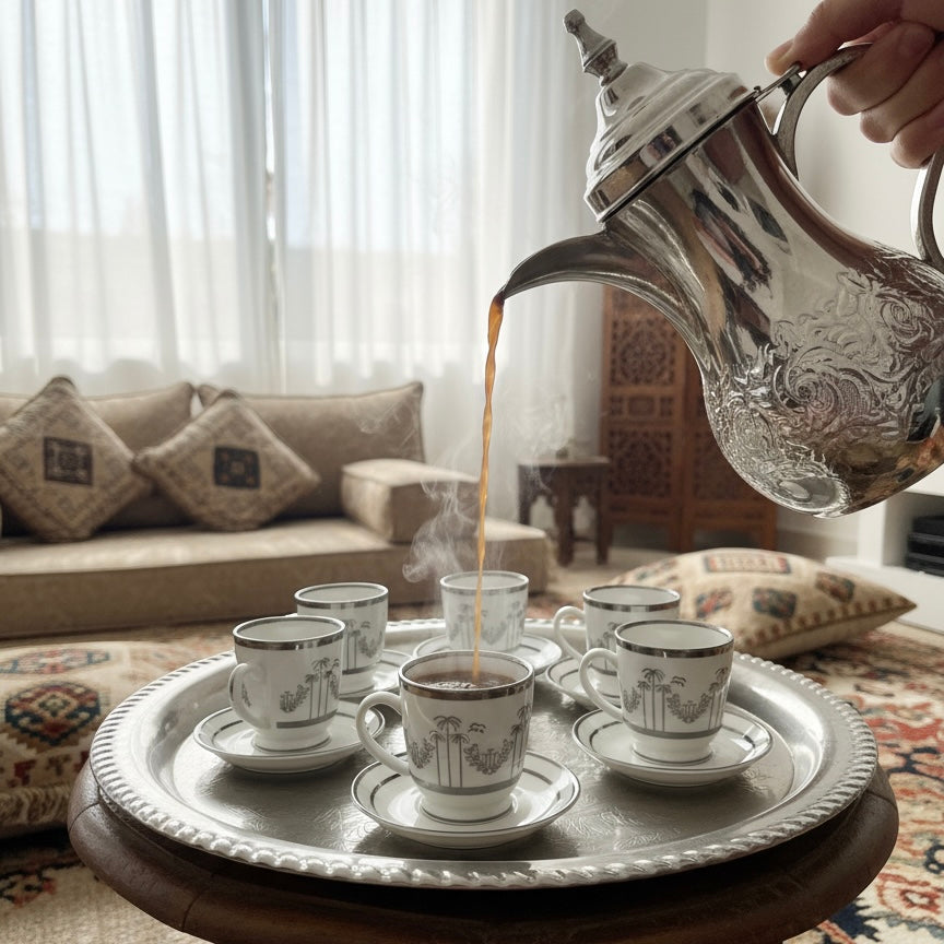 Cawa Tea Cups Set S/Line – 6 Cups with Saucers (130cc)