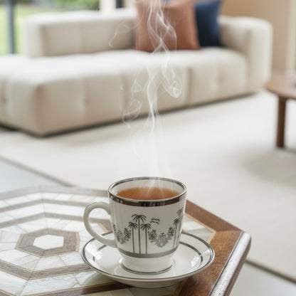 Cawa Tea Cups Set S/Line – 6 Cups with Saucers (130cc)