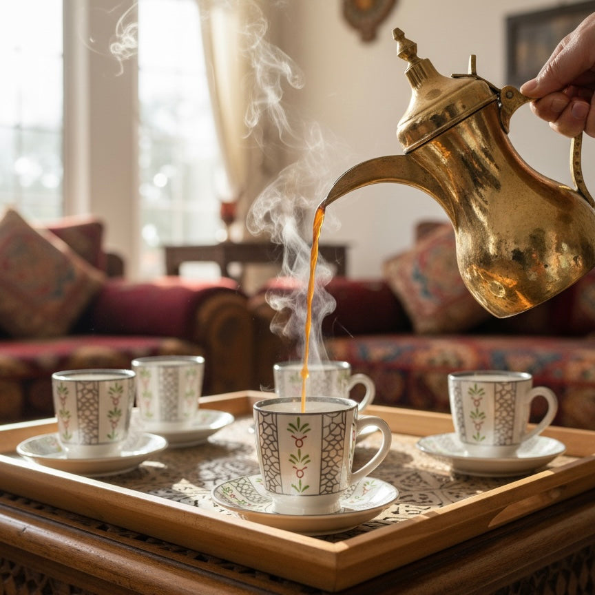 Cawa Tea Cups Set S/Line – 6 Cups with Saucers (130cc)