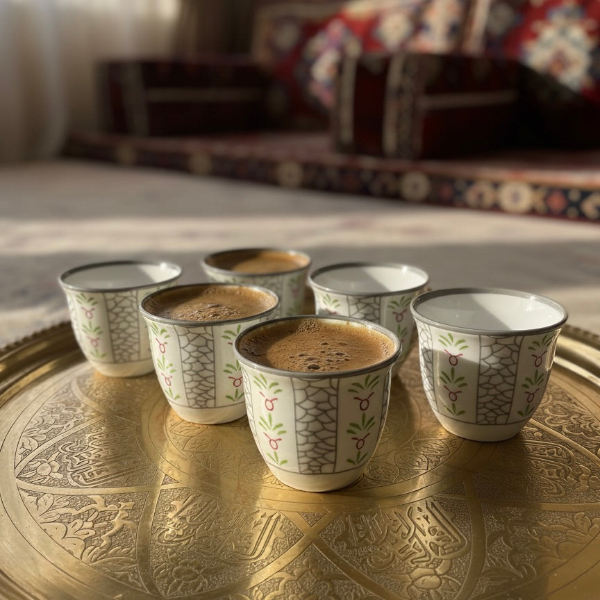 Cawa Arabic Coffee Cups Set S/Line – 12 Pieces (80cc)