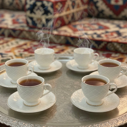 Cawa Arabic Coffee Cups Set G/Line – 6 Pieces (80cc)
