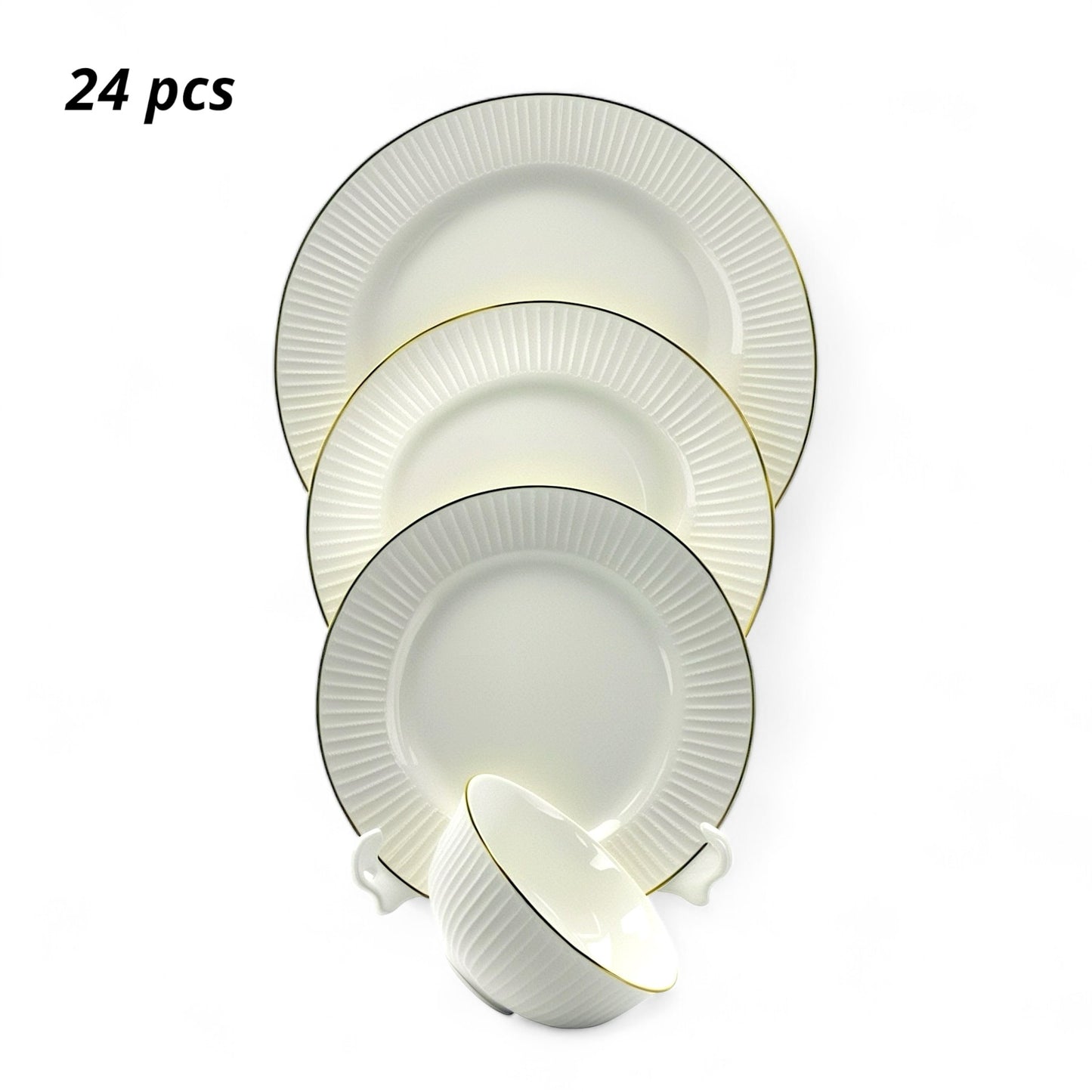 Elegant ceramic food plate set