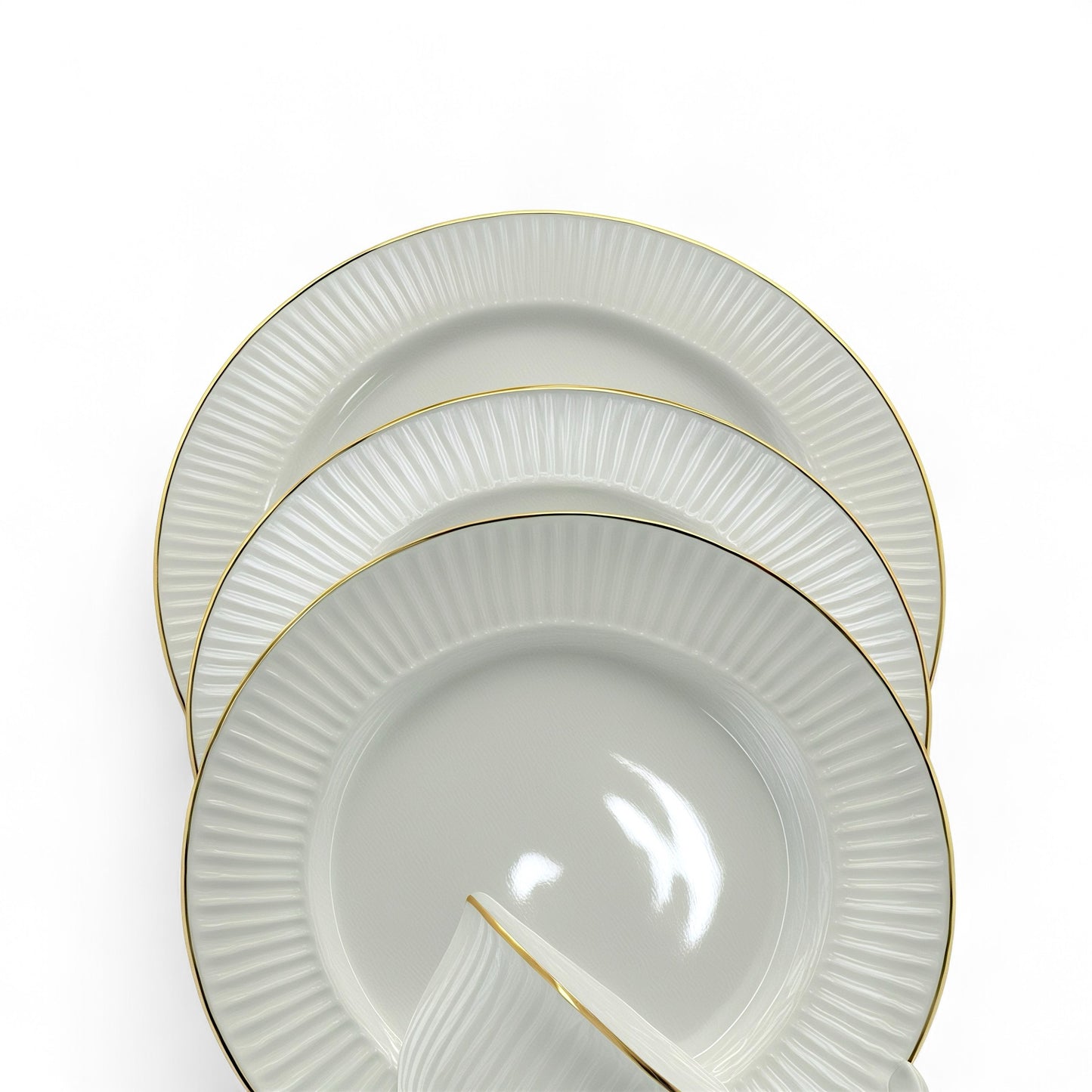 Elegant ceramic food plate set