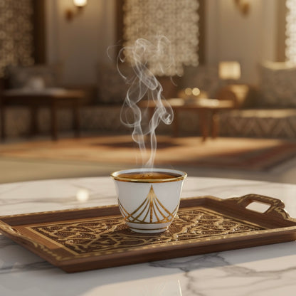 Cawa Arabic Coffee Cups Set G/Line – 12 Pieces (80cc)