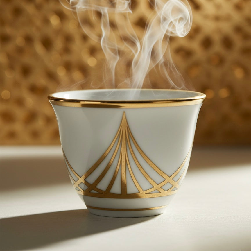 Cawa Arabic Coffee Cups Set G/Line – 12 Pieces (80cc)