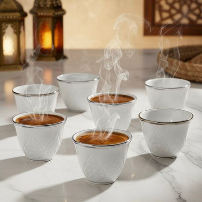 Cawa Arabic Coffee Cups Set S/Line – 12 Pieces (80cc)