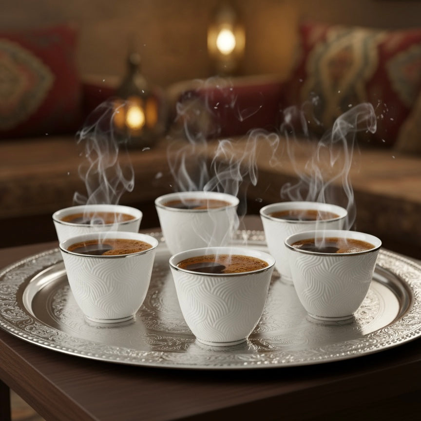 Cawa Arabic Coffee Cups Set S/Line – 12 Pieces (80cc)