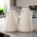 Almarjan Vacuum Flask Set Plastic, 0.7L + 1L For Serving Coffee & Tea