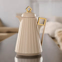 Almarjan Vacuum Flask Set Plastic, 0.7L + 1L For Serving Coffee & Tea