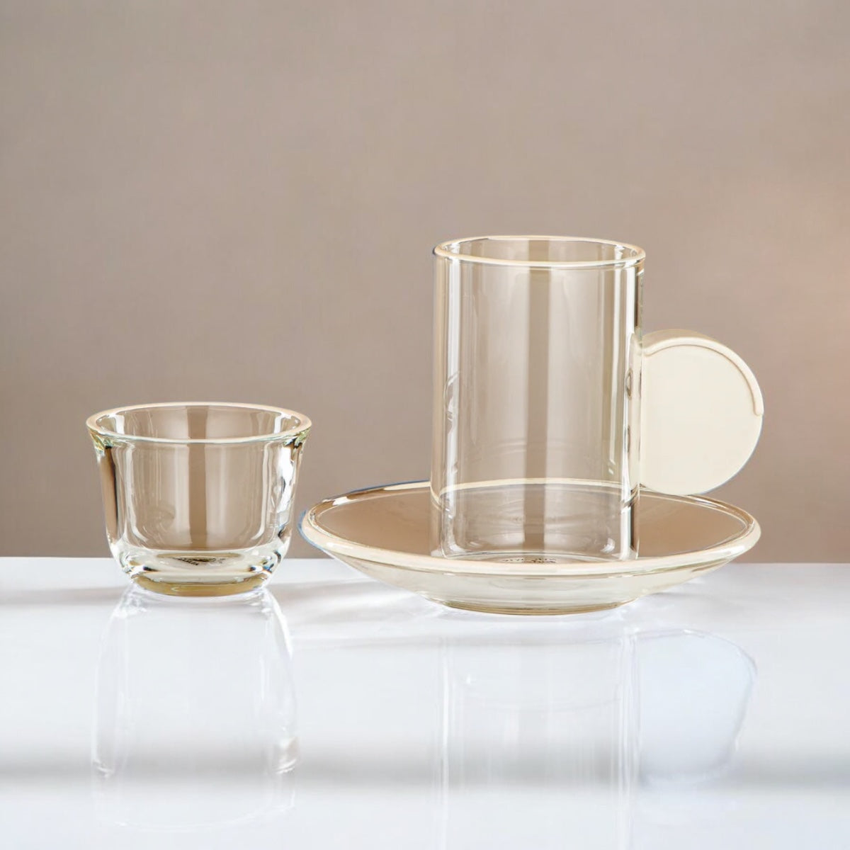 Almarjan Tea & Coffee Set 18 Pieces- Elegant Serveware for Tea & Coffee
