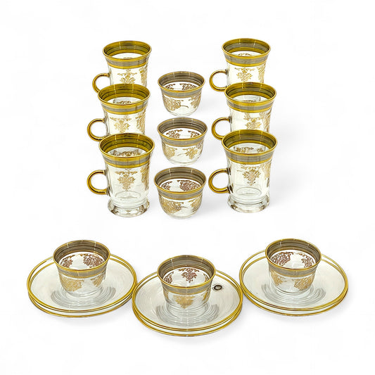 Elegant Golden Floral Tea Set