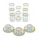 Minimalist Gold&silver-Rimmed Tea Set
