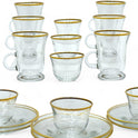 Minimalist Gold&silver-Rimmed Tea Set