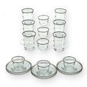 Minimalist Gold&silver-Rimmed Tea Set
