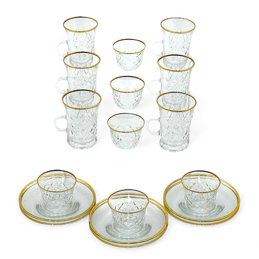 Elegant Crystal and Gold Tea Set