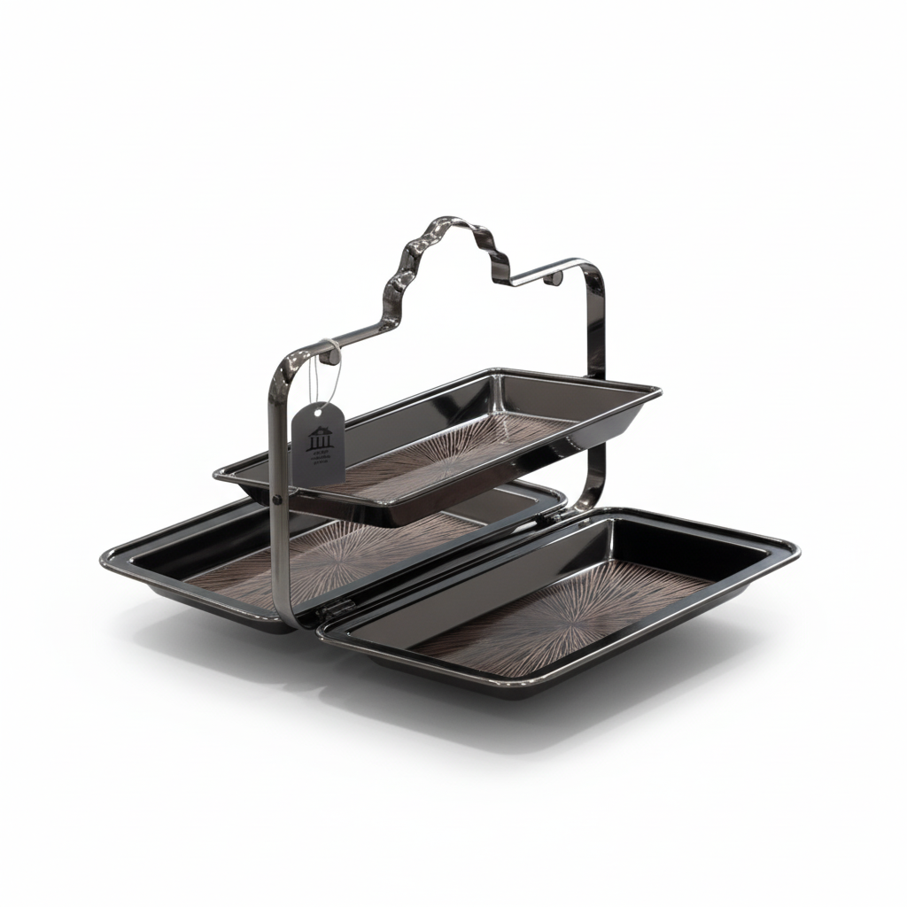 3-Tier Serving Stand Chrome - (L) - Mawaeen