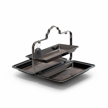 3-Tier Serving Stand Chrome - (L) - Mawaeen