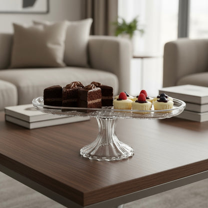 Mawaeen Luxury Glass Candy Plate – Clear